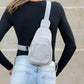 Ingrid Cotton Corduroy Double Zip Sling Bag