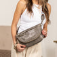 Callie Soft Vegan Leather Fold-Over Crossbody Sling Bag with Guitar Strap