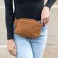 Lola Boucle Sherpa & Nylon Sling Crossbody Fanny Bag