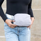 Lola Boucle Sherpa & Nylon Sling Crossbody Fanny Bag