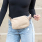 Lola Boucle Sherpa & Nylon Sling Crossbody Fanny Bag