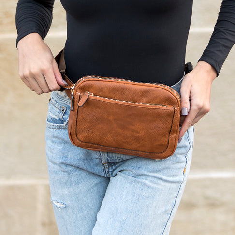 Presly Vegan Leather Sling Crossbody Fanny Bag