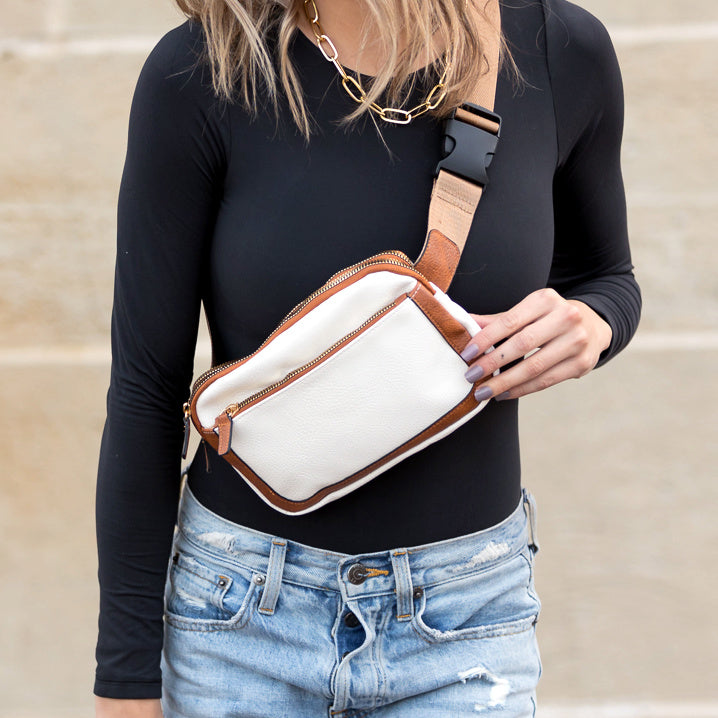 Presly Vegan Leather Sling Crossbody Fanny Bag
