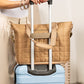 Mila Quilted Easy-Care Nylon Traveler Tote with Padded Laptop Sleeve & Mini Clutch