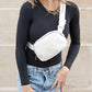 Lola Boucle Sherpa & Nylon Sling Crossbody Fanny Bag