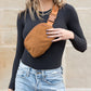 Lola Boucle Sherpa & Nylon Sling Crossbody Fanny Bag