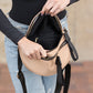 Gia Easy-Wipe Nylon & Vegan Leather Double Zip Crescent Sling Bag
