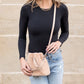 Elle Faux Fur & Vegan Leather Convertible Plush Top Handle Crossbody Bag