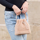 Elle Faux Fur & Vegan Leather Convertible Plush Top Handle Crossbody Bag