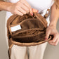 Evyn Quilted Puffer Nylon Sling Crossbody Belt Bag with Mesh Pockets & Adjustable Strap