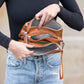 Liv Vegan Leather Convertible Compact Crossbody Wristlet Bag