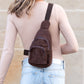 Ingrid Cotton Corduroy Double Zip Sling Bag