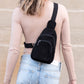 Ingrid Cotton Corduroy Double Zip Sling Bag