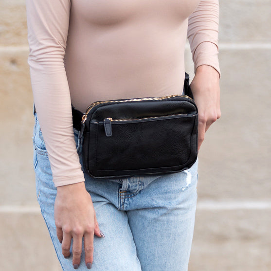 Presly Vegan Leather Sling Crossbody Fanny Bag