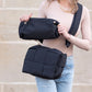 Romy 100% Nylon Cross-Weave Puffer Fold-Over Crossbody Clutch Bag