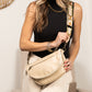 Callie Soft Vegan Leather Fold-Over Crossbody Sling Bag with Guitar Strap