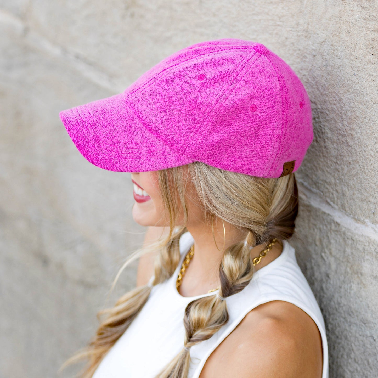 C.C® 70% Polyester 30% Viscose Terry Cloth Adjustable Non-Structured Baseball Cap | One Size