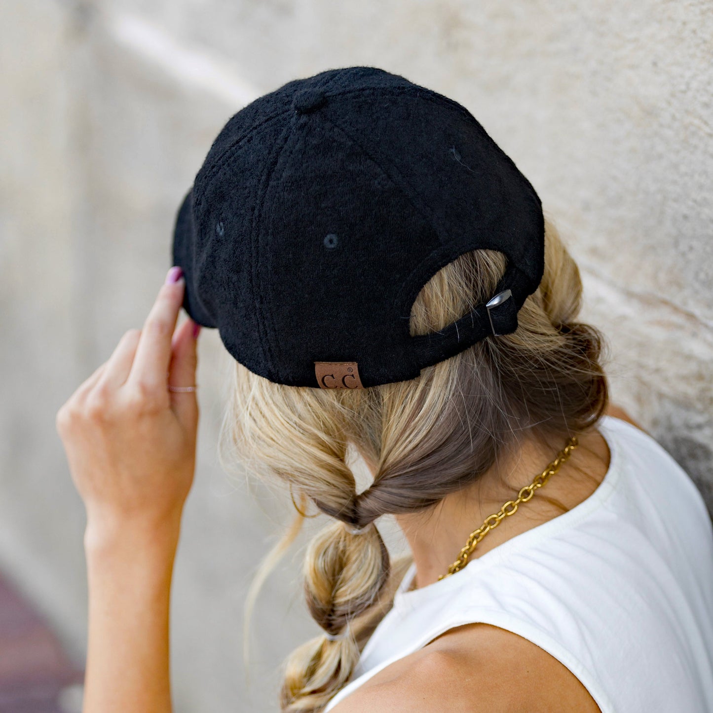 C.C® 70% Polyester 30% Viscose Terry Cloth Adjustable Non-Structured Baseball Cap | One Size