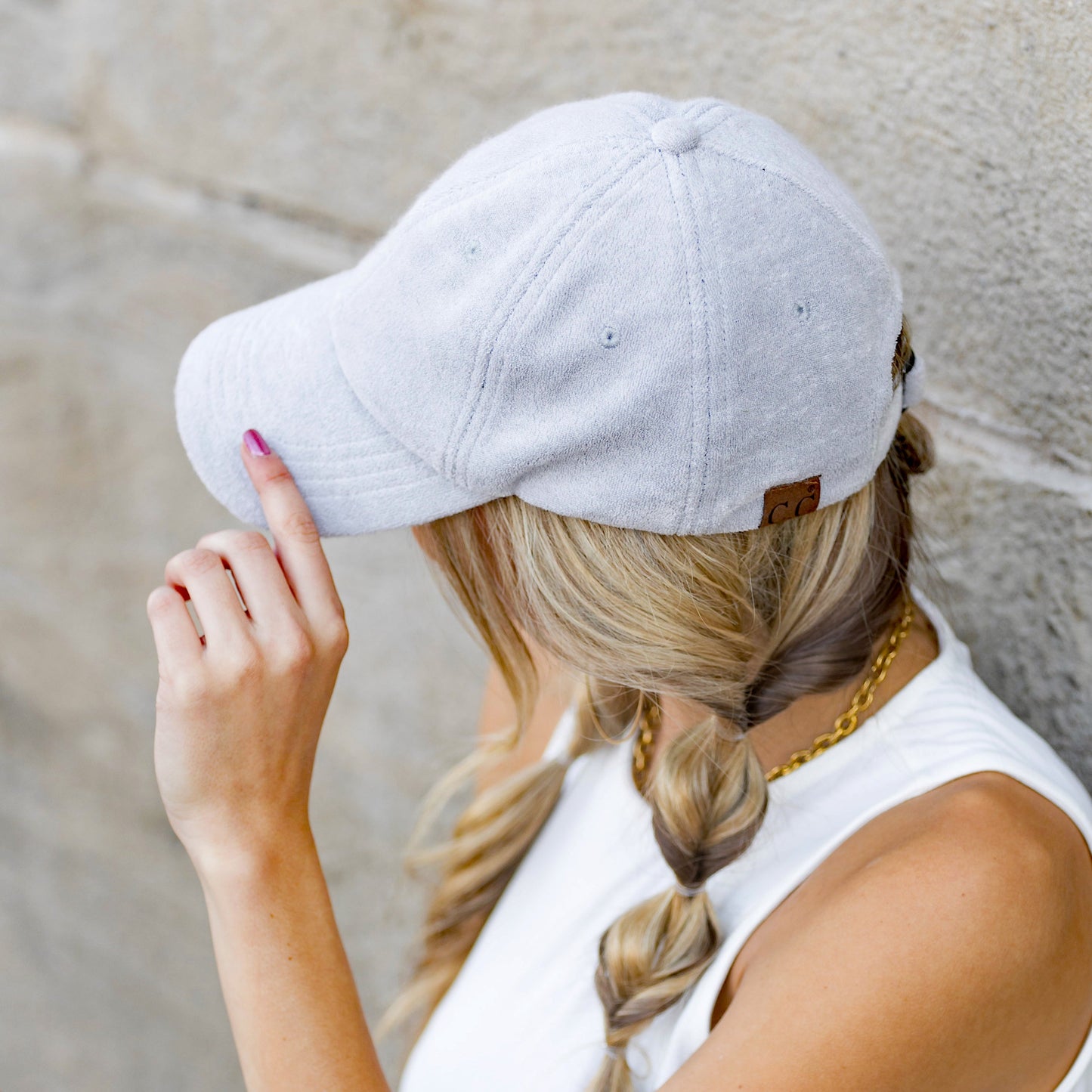 C.C® 70% Polyester 30% Viscose Terry Cloth Adjustable Non-Structured Baseball Cap | One Size