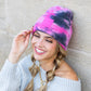 C.C® 52% Viscose 28% Polyester 20% Nylon Super Soft Tie Dye Fold-Over Cuff Boyfriend Beanie | Teen–Adult