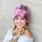 C.C® 52% Viscose 28% Polyester 20% Nylon Super Soft Tie Dye Fold-Over Cuff Boyfriend Beanie | Teen–Adult