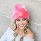 C.C® 52% Viscose 28% Polyester 20% Nylon Super Soft Tie Dye Fold-Over Cuff Boyfriend Beanie | Teen–Adult