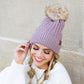 C.C® Honeycomb Knit Pom Beanie | 47% Rayon, 22% Nylon, 31% PBT | Teen–Adult