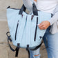 Easy Wipe Nylon Convertible Backpack Tote Bag with 7 Pockets | 18" x 17"