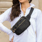 Everyday Nylon Gold Zipper Sling Crossbody Belt Bag
