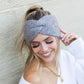 C.C® Acrylic Nylon Cozy Marled Twist Front Headwrap | One Size