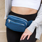 Everyday Nylon Gold Zipper Sling Crossbody Belt Bag