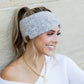 C.C® Acrylic Nylon Cozy Marled Twist Front Headwrap | One Size