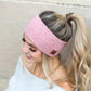 C.C® Recycled Polyester Heathered Knit Athleisure Headwrap | One Size