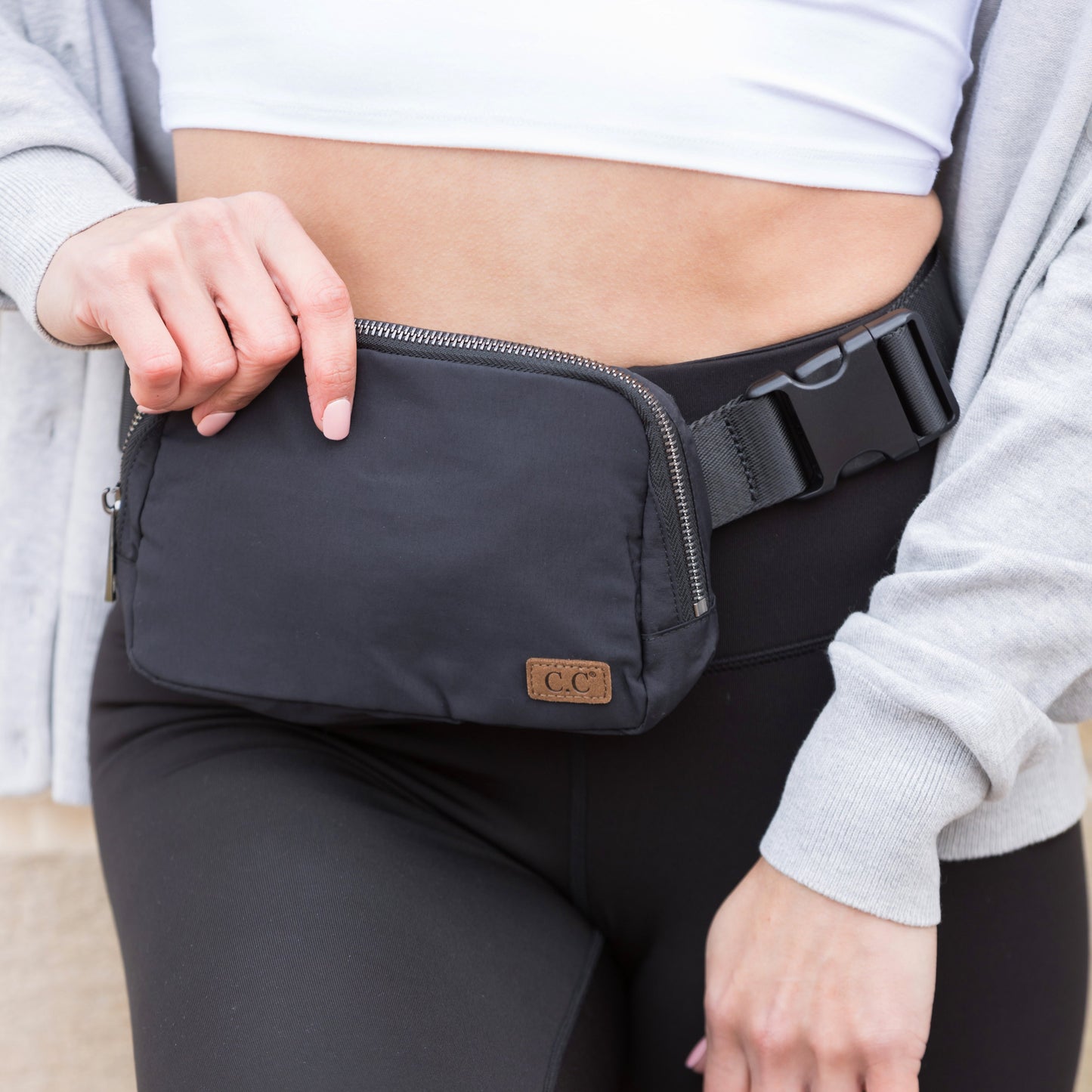 C.C® Waterproof Nylon Adjustable Sling Belt Bag