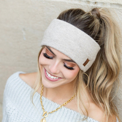 C.C® Recycled Polyester Heathered Knit Athleisure Headwrap | One Size