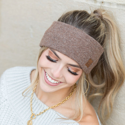 C.C® Recycled Polyester Heathered Knit Athleisure Headwrap | One Size