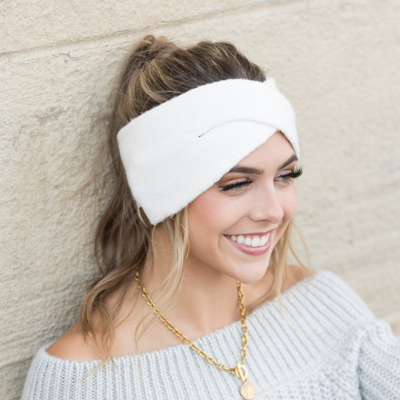 C.C® Cashmere Wool Blend Luxury Fine Yarn Criss-Cross Cuff Headwrap | One Size