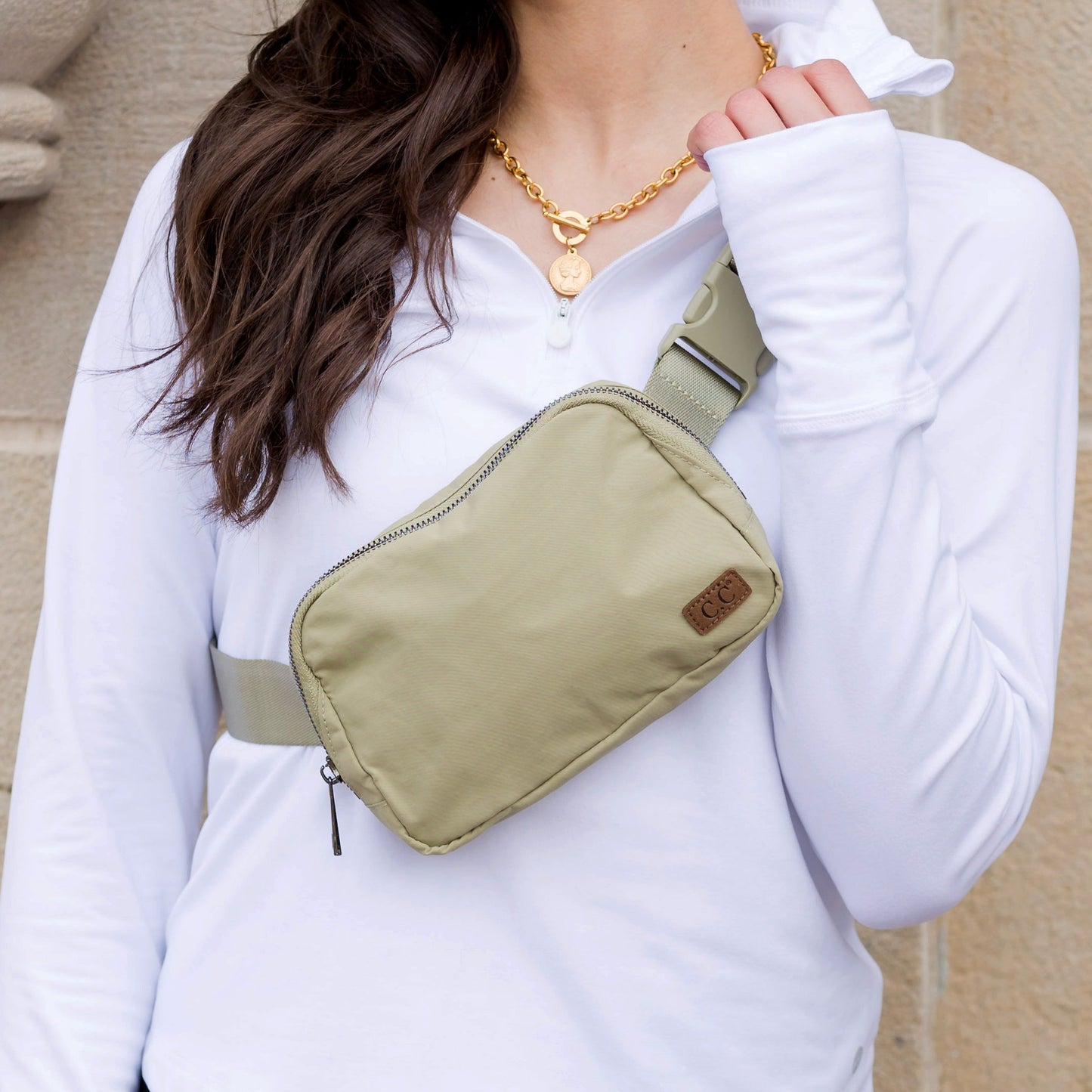 C.C® Waterproof Nylon Adjustable Sling Belt Bag