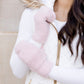 Plush Faux Fur Shell Fur Lined Mittens | 100% Soft Polyester | Black, Almond, Blush, Gray, Lavender, White