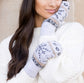 100% Soft Polyester Nordic Snowflake Mittens with Fuzzy Lining | One Size