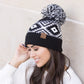 C.C® Aztec Print Knit Pom Beanie Hat | One Size