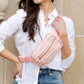Everyday Nylon Gold Zipper Sling Crossbody Belt Bag
