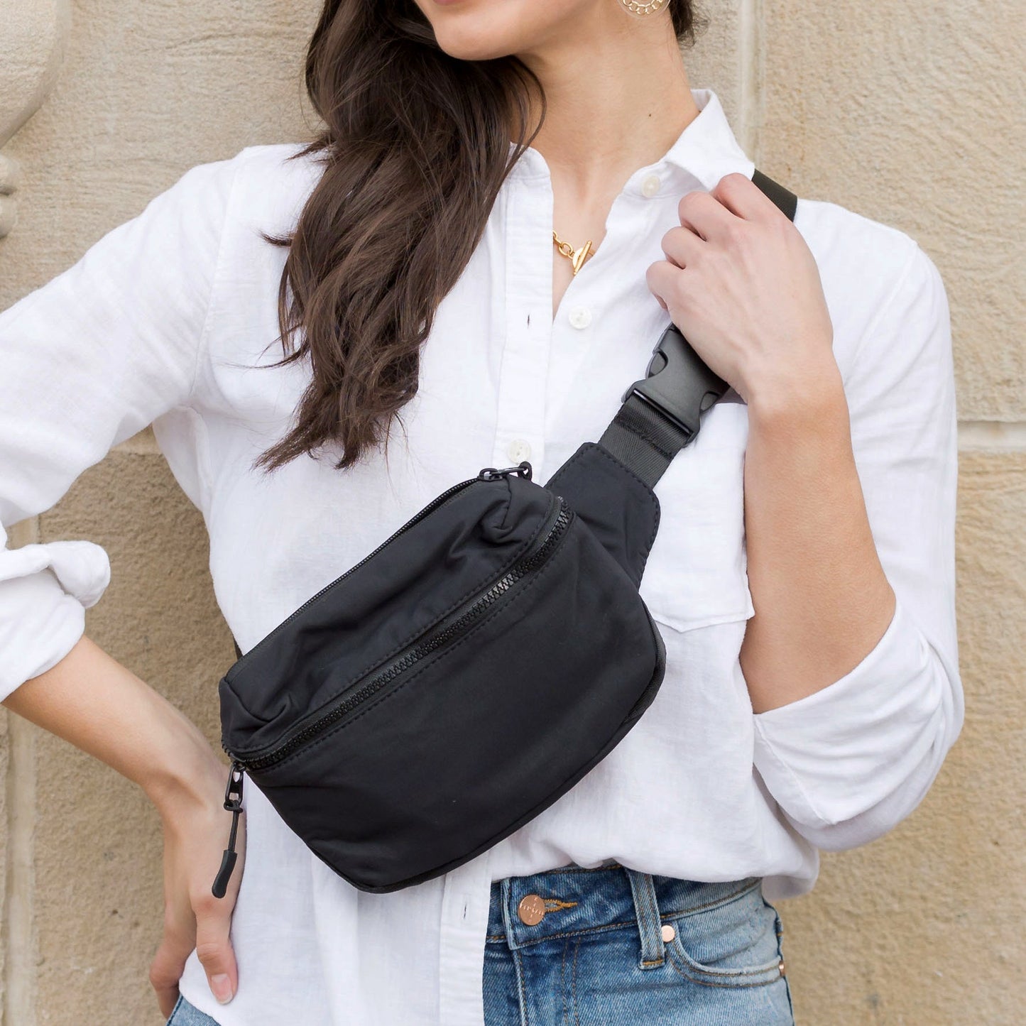 Adventurer Nylon Athleisure Sling Crossbody Fanny Bag