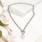 100% Stainless Steel Tarnish Free Coin Accent Chain Link Toggle Closure Necklace | 17.75"