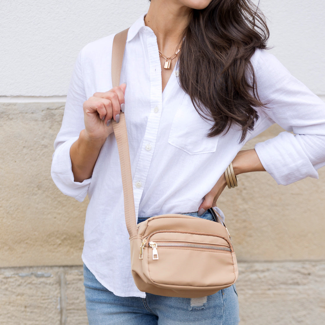 Take Your Shot Nylon Camera Crossbody Bag