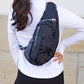 100% Polyester Nylon Packable Padded Strap Sling Bag with Storage Pouch | 8.5" x 3" x 17"