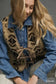 Umgee mix patterned sherpa vest front with tied straps