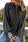 Blueberi B Women’s Quarter-Snap Collared Long Lantern Sleeve Sweatshirt Polyester Elastane Size S- 2XL