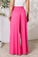 Double Take Women’s Full Size Smocked Wide Waistband Wide Leg Pants Rayon Spandex Size S-3XL