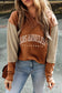 Blueberi B Women's  Letter Graphic Long Sleeve Hoodie Polyester Cotton Size S-XL